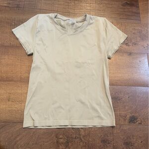 Aritzia Seamless Taupe Top